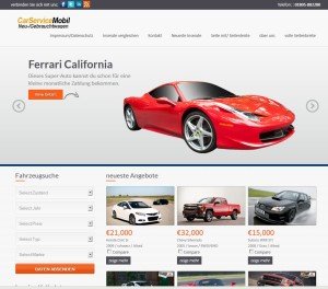 Webseite für Autohändler